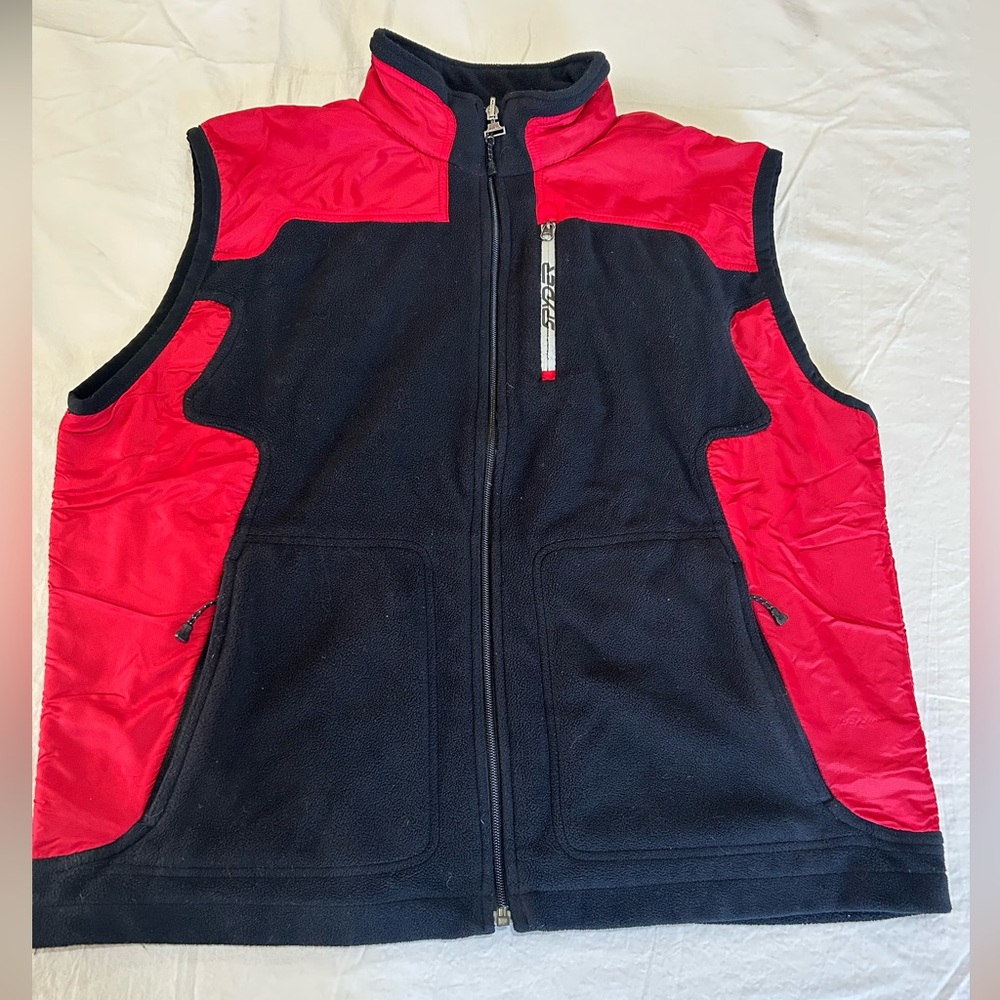 Vintage Spyder Fleece Vest Mens LG Full Zip Warm Skiing Outdoors Camping Hiking